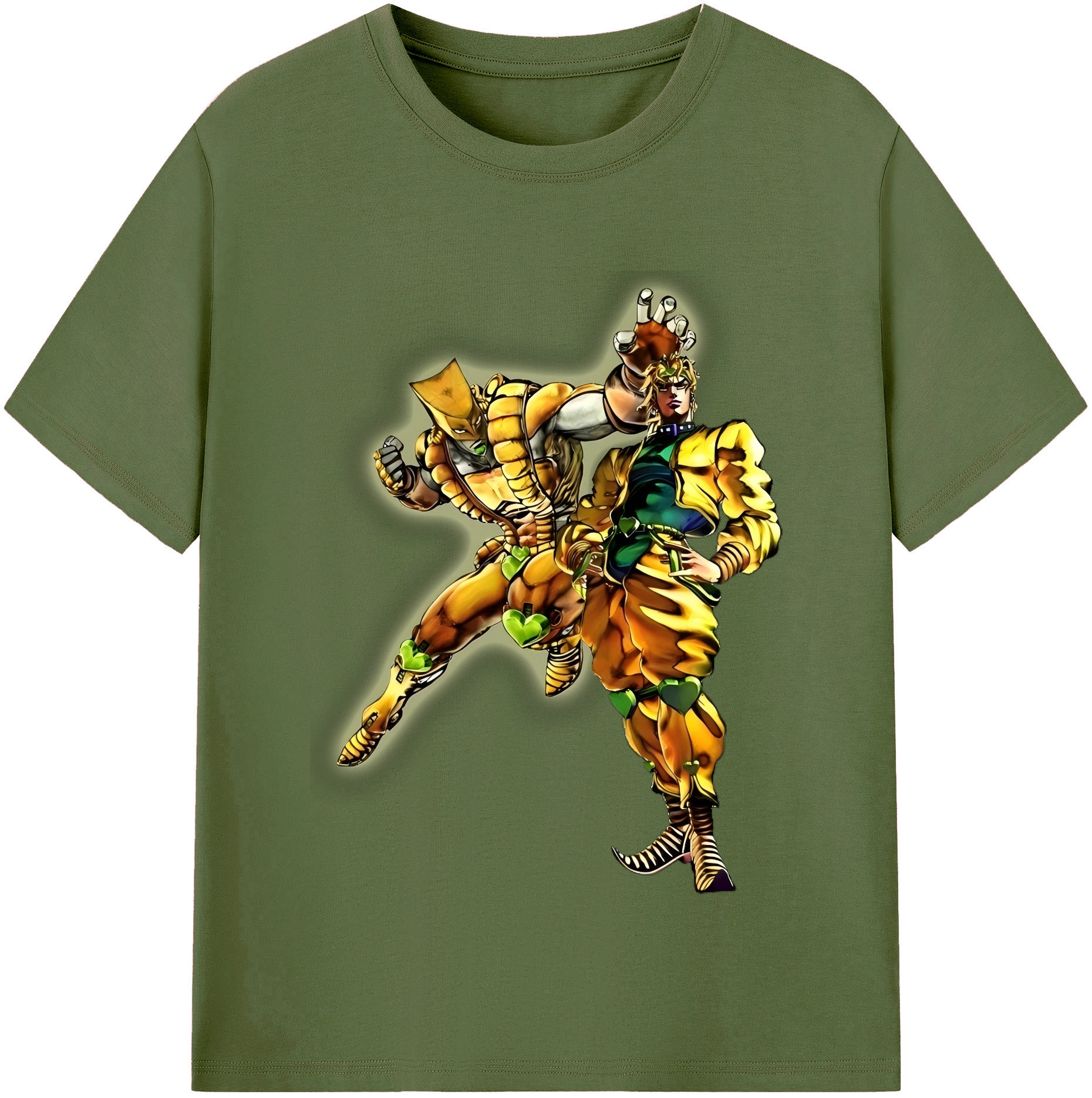 （画像用） ジョジョの奇妙な冒険 ディオ?ブランドー JoJo's Bizarre Adventure Dio Brando 綿100％半袖Tシャツ（フロントプリント）